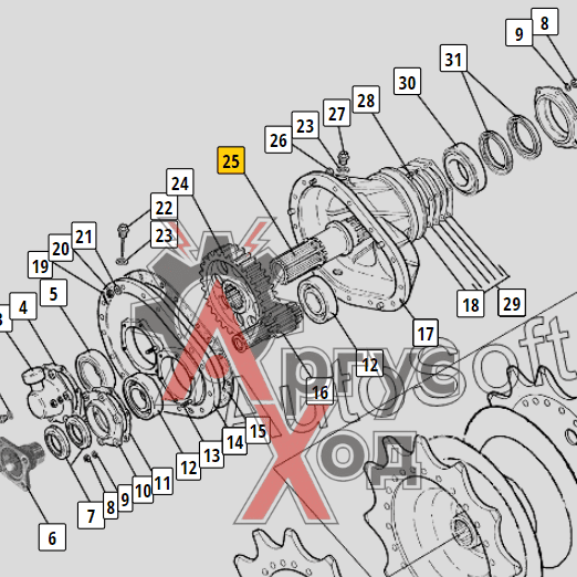 3409-2607036 Вал ведомой шестерни