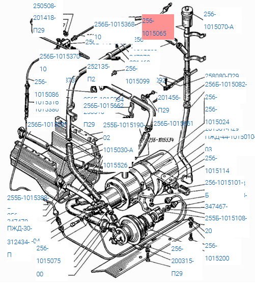 256-1015065 Труба заливная в сборе