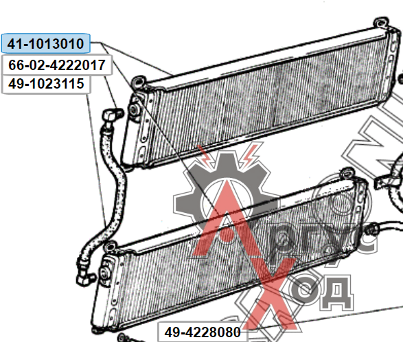 41-1013010 Радиатор масляный в сборе