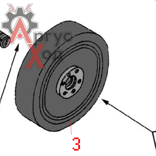 8.32.019 Каток опорный в сборе (670х140 \ металл)