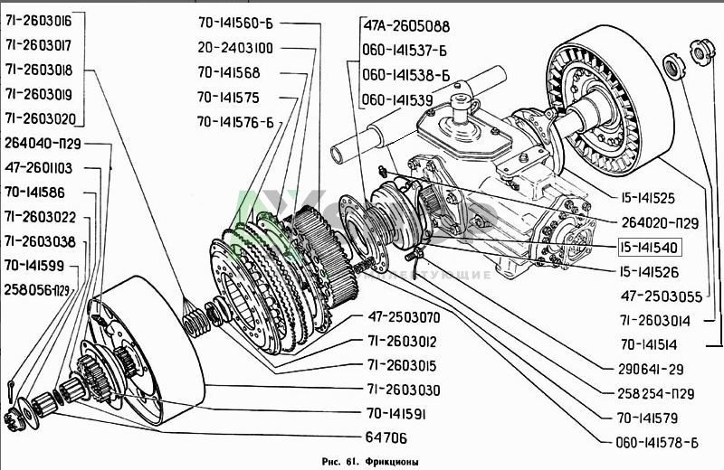 15-141540 Сепаратор шариков отводки фрикционов в сборе