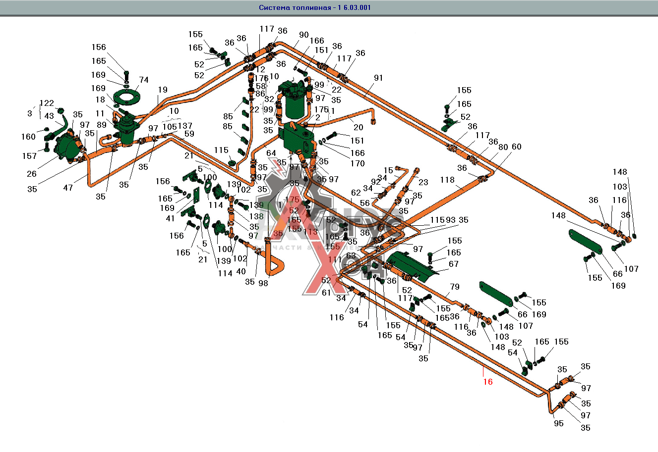6.03.050 Труба сливная форсунок