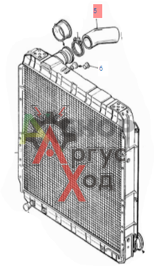 5320-1303010 Патрубок радиатора подводящий верхний БРТ