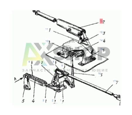 4320-3508015 Рычаг стояночного тормоза