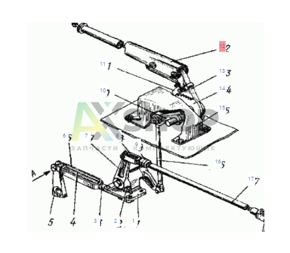 4320-3508015 Рычаг стояночного тормоза