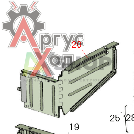 6.61.017-1 Щиток гидродинамический правый в сборе