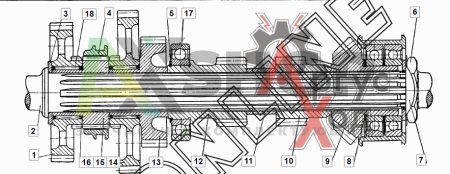 21.10.011-1 Вал передаточный в сборе