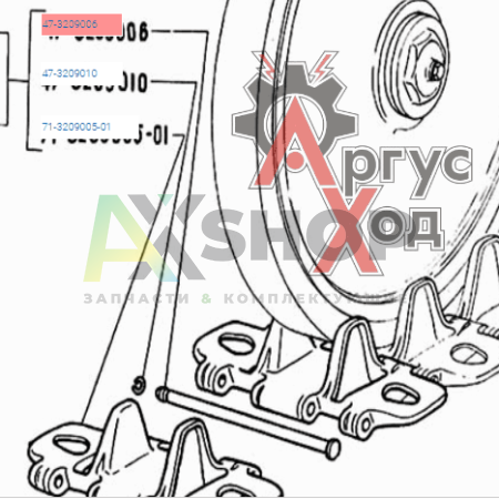47-3209006 Палец звена гусеницы