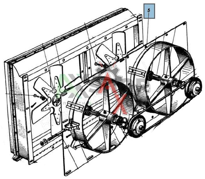 41-1309008 Кожух правого вентилятора в сборе