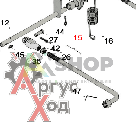 8.20.041 Тяга останова в сборе