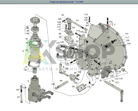 8.12.010 Картер промежуточного редуктора со шпильками