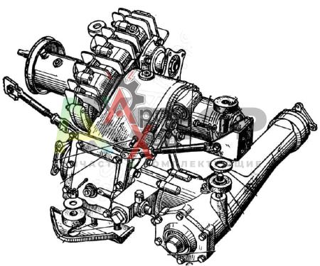 41-1800005 Раздаточная коробка с редуктором и коробками мощности в сборе