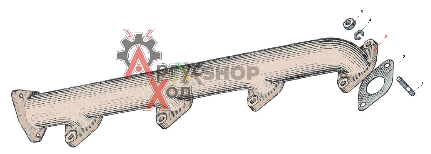 238-1008022-Б Коллектор выпускной правый