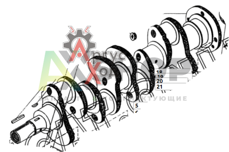 24-1005015-20 Вал коленчатый под набивку