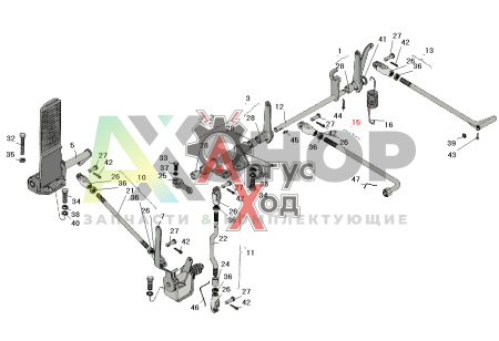 8.20.041 АХ Тяга останова в сборе