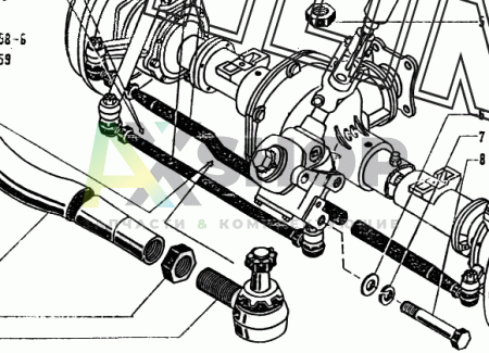 452-3414052-01 Тяга рулевой трапеции в сборе