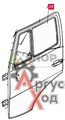 5320-6103214 Стекло двери опускное двери