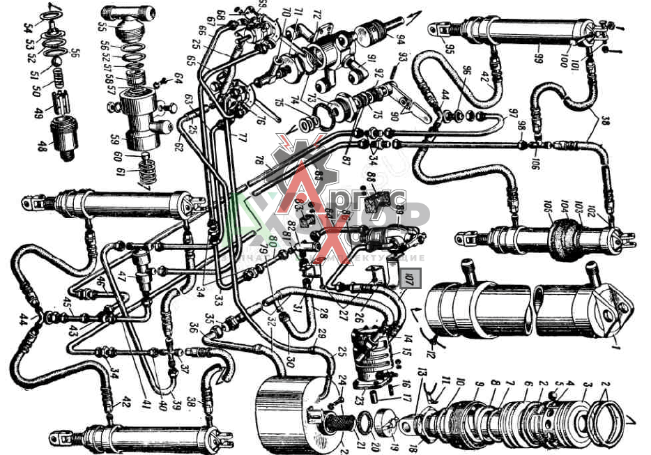 40П-321209-Б1 Шланг высокого давления гидросистемы катков