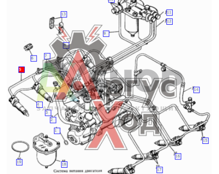 740-1104308 Трубка топливная высокого давления