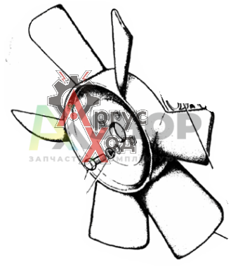 130-1308010-06 Вентилятор системы охлаждения в сборе
