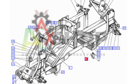 131В-3105015-А Основание держателя запасного колеса в сборе