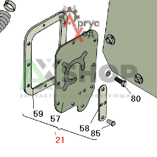6.37.037 Крышка бокового лючка в сборе