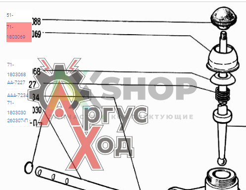 71-1803069 Колпак крышки рычага включения раздаточной коробки