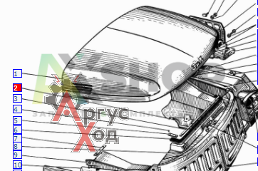 131-8403261 Брызговик переднего крыла левый в сборе