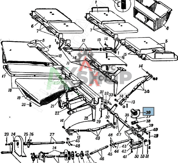 41-9015592 Червячный сектор привода крышек