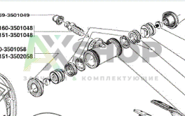 3151-3502058 Колпак защитный колесного цилиндра тормоза