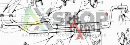 131-1203218 Труба выпускная с ниппелем в сборе