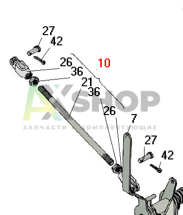 6.20.028 Тяга педали в сборе