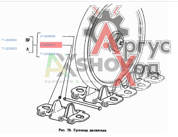 47-3209010 Кольцо пальца гусеницы