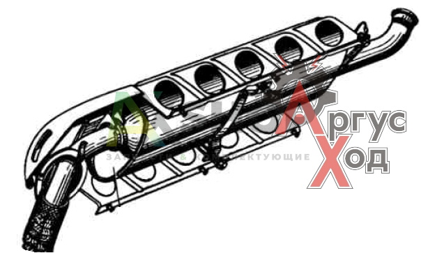 41-1201006 Глушитель с выпускной трубой правый в сборе