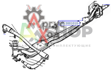130-3001010 Ось передняя