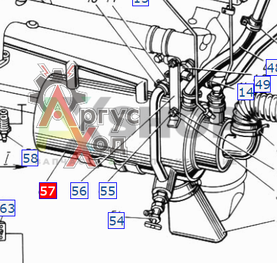 131-1015010-20 Котел пускового подогревателя в сборе