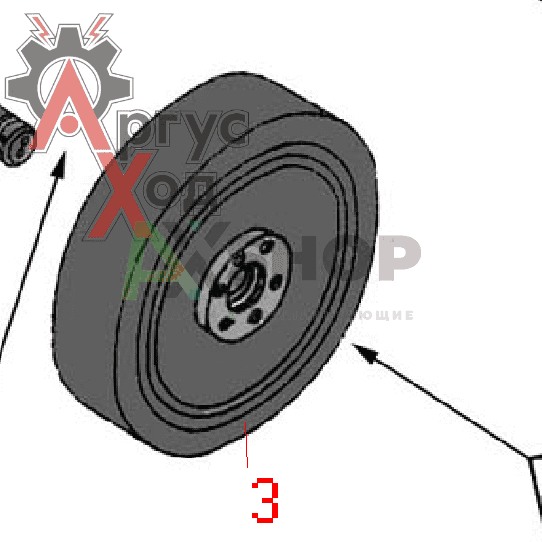 8.32.019 Каток опорный в сборе (670х140 \ металл)