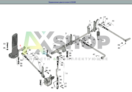 6.20.021-1 Педаль в сборе