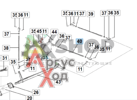3403-2605181 Тяга управления тормозом левая