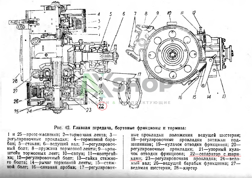 15-141540 Сепаратор шариков отводки фрикционов в сборе