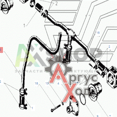 236-1306080-А2 Трубка водяных термостатов перепускная