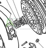 71-2603014 Гайка крепления ведущего барабана фрикциона правая