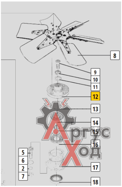 40П-1307024-01 Ступица вентилятора
