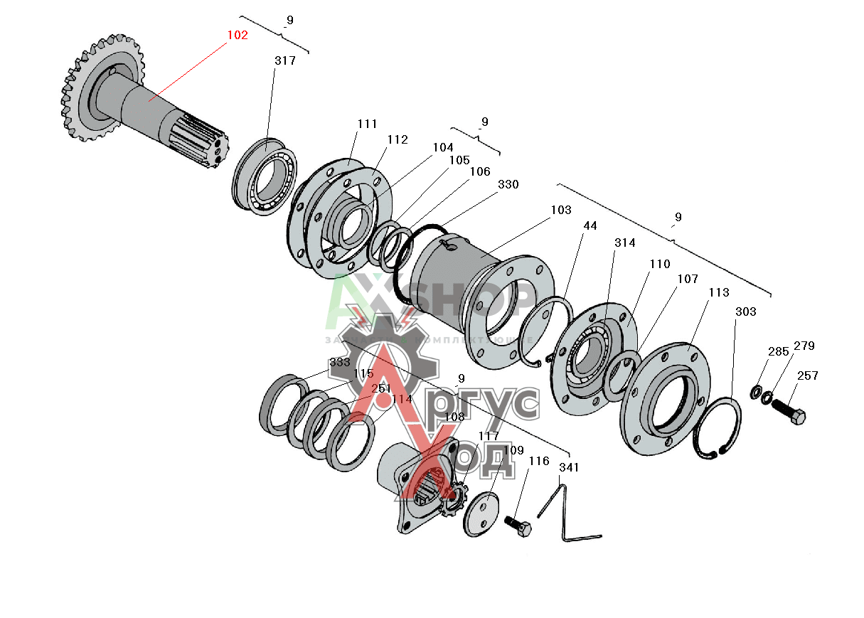 8.10.201 Шестерня коническая ведущая
