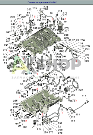 8.10.011 Картер и крышка со шпильками