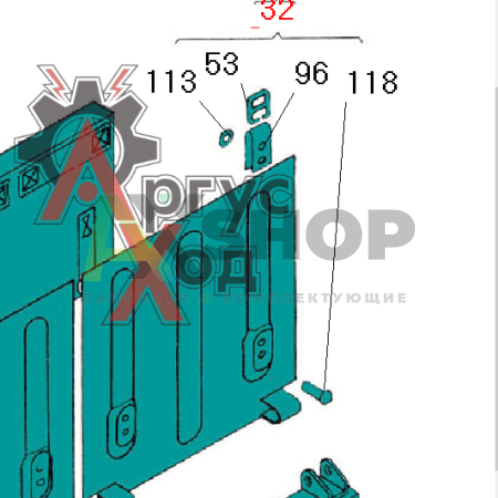 6.45.044 Каркас спинки сиденья на баке в сборе