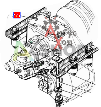 131-1800010 Раздаточная коробка со стояночным тормозом в сборе
