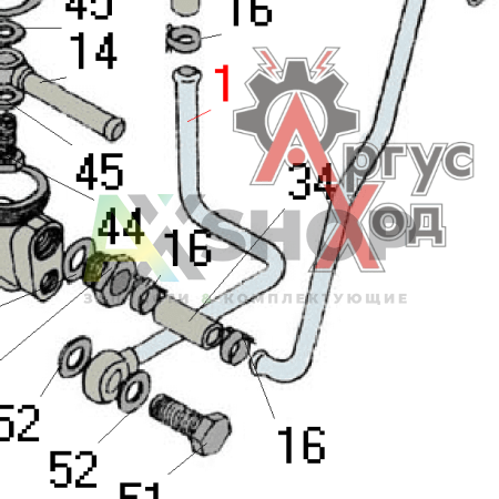6.06.021 Трубка дренажная в сборе
