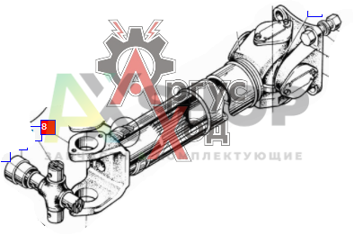 131-2205048 Вилка скользящая карданного вала среднего моста