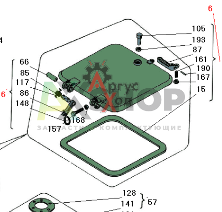 6.47.014-1 Крышка люка в сборе